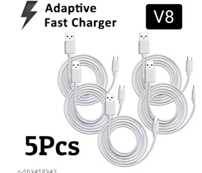 5Pcs 2.4 A Micro USB Charging Cable/Charging Taar/USB Charging Wire Charge and Sync Cable for Android Smartphones, Tablets & Other Devices